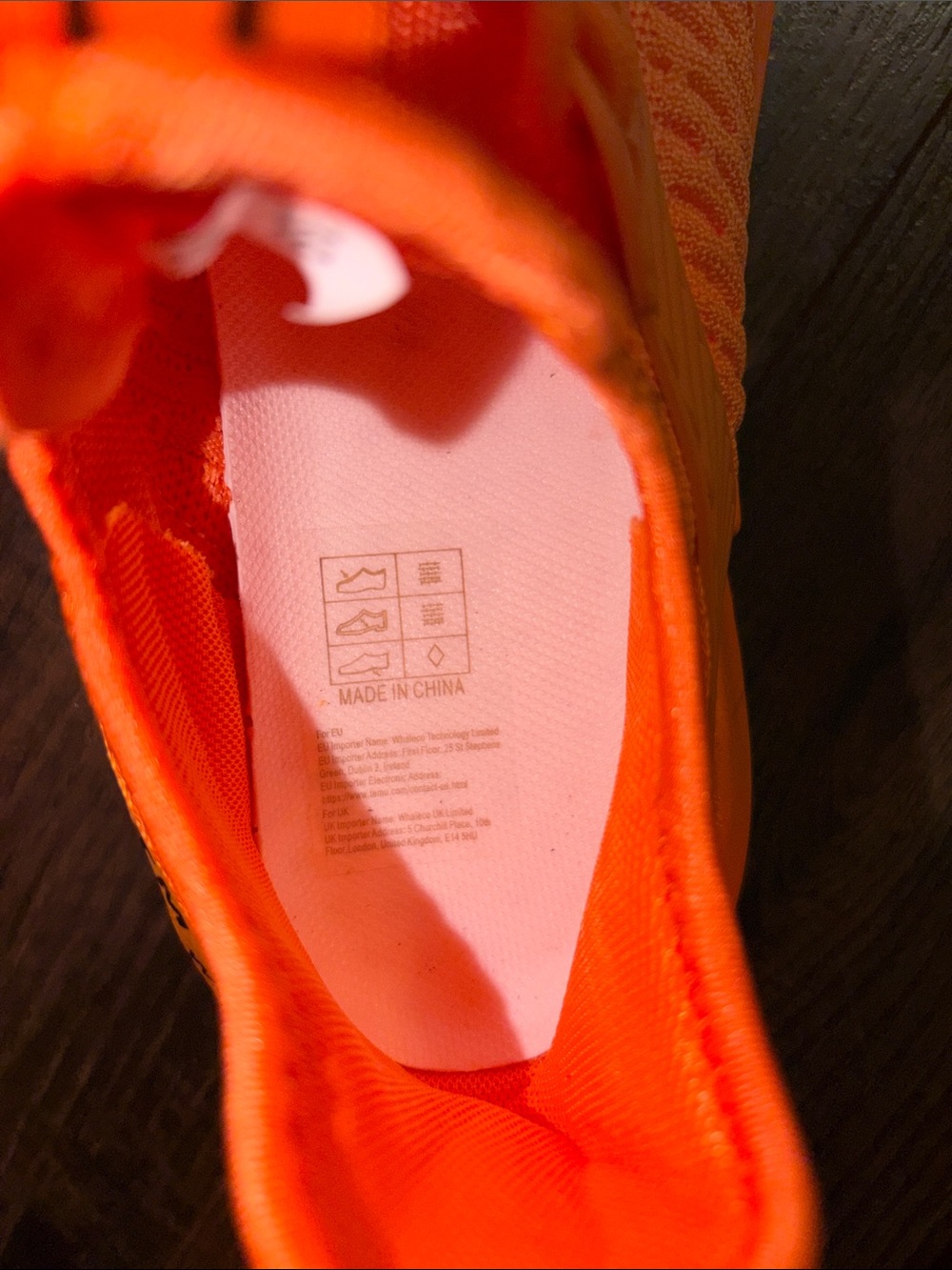 Women’s Lightweight Knit Sneakers in Bright Orange - Picture 8 of 9